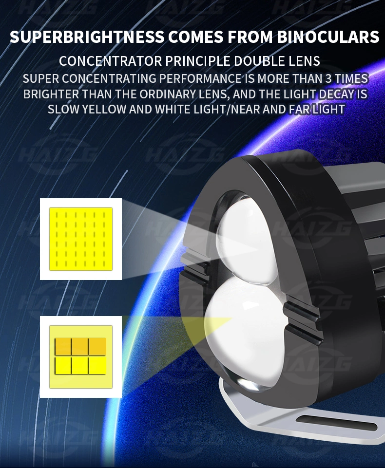 Haizg New Double Lens Car LED Headlight Work Light LED Spot Light