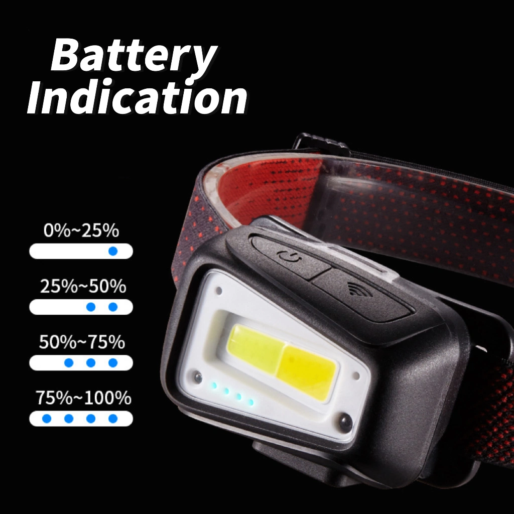 4000K 7000K 2 Color Matching LED Rechargeable Emergency Inspection Headlamp Outdoor Portable Adjustable Head Torch COB LED Headlight