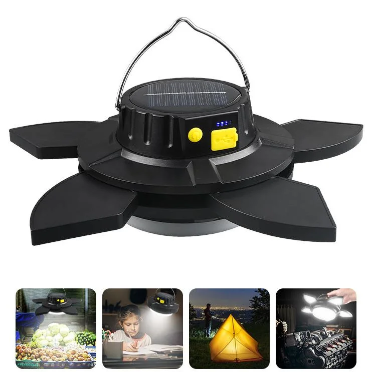 Outdoor 96PCS LED Rechargeable Camping Tent Light with Power Bank Function Portable Mini Folding Design Solar Camping Light