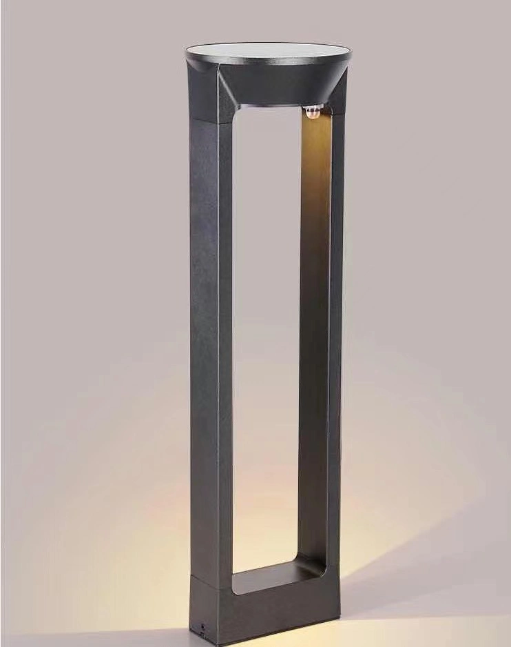 IP65 Waterproof Exterior Aluminum Bollard Garden LED Solar Lawn Lamp