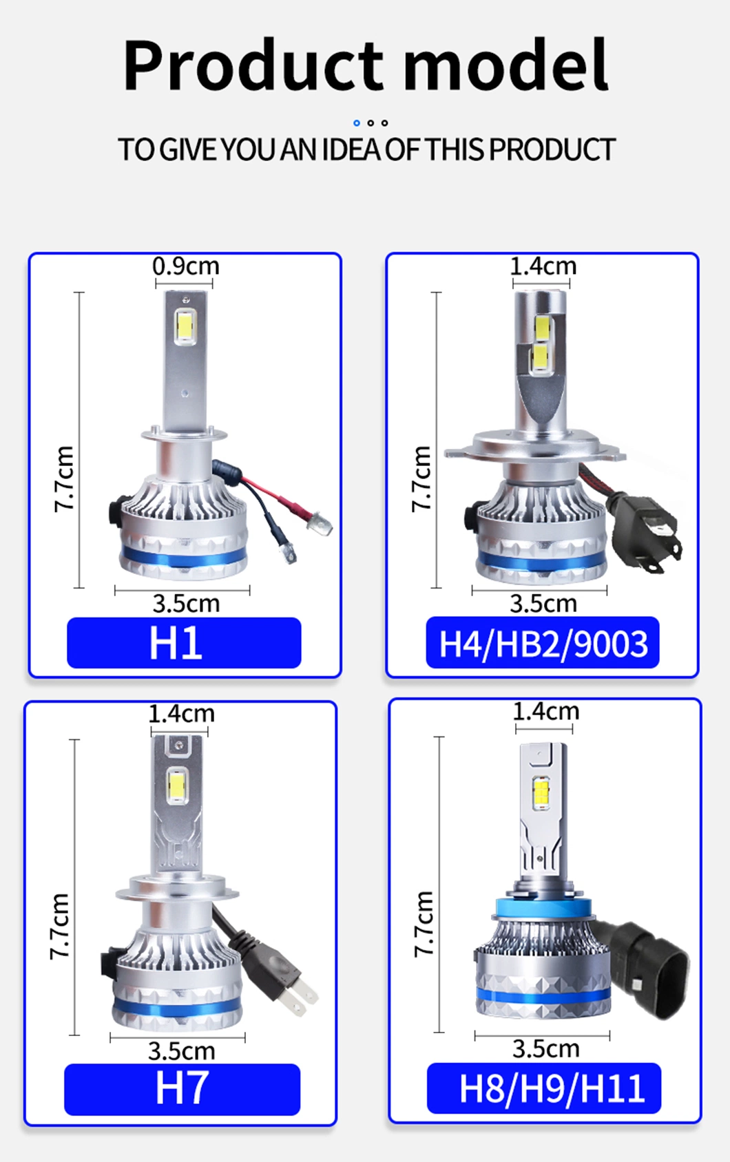 Haizg Newest High Power Model 120W Car LED Headlight H4 H7 LED Light