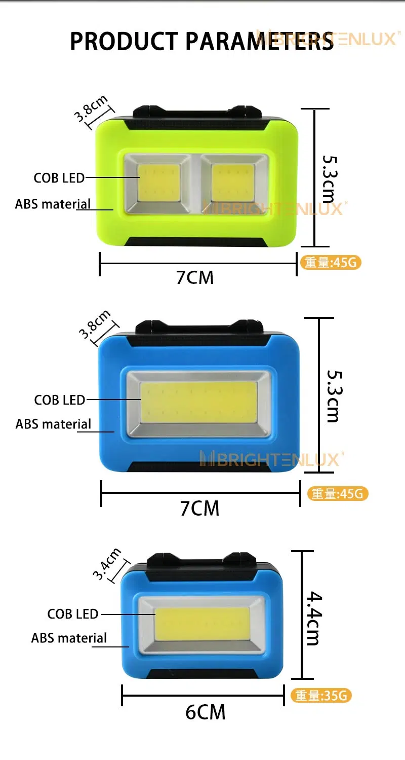 Brightenlux Cheap Plastic AAA Battery Newest Custom Waterproof LED Kids Headlamp for Bike