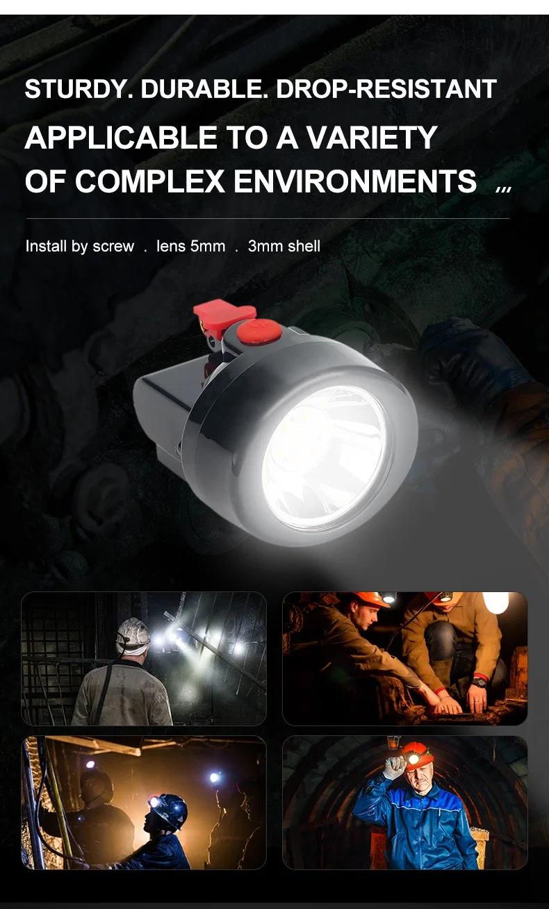 Kl2.5lm Miners Lamp Light LED Safety Headlamp Cordless Lamp Head Torch Light for Mining
