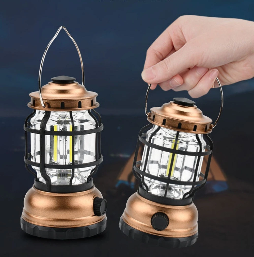 Camping Lamp LED Solar Barn Lantern USB Rechargeable Retro Classic Lamp Home Emergency Hand Light Ci18443