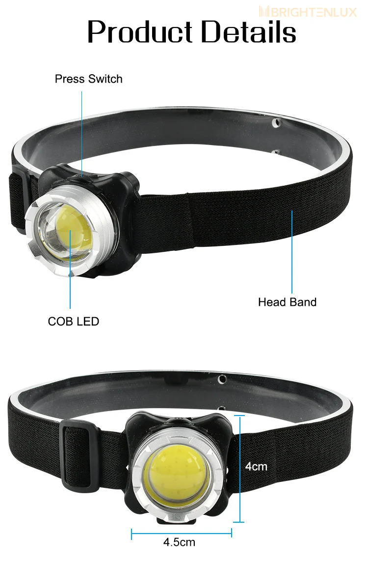 Glodmore2 New Style High Power Waterproof Portable USB Rechargeable COB LED Headlamp