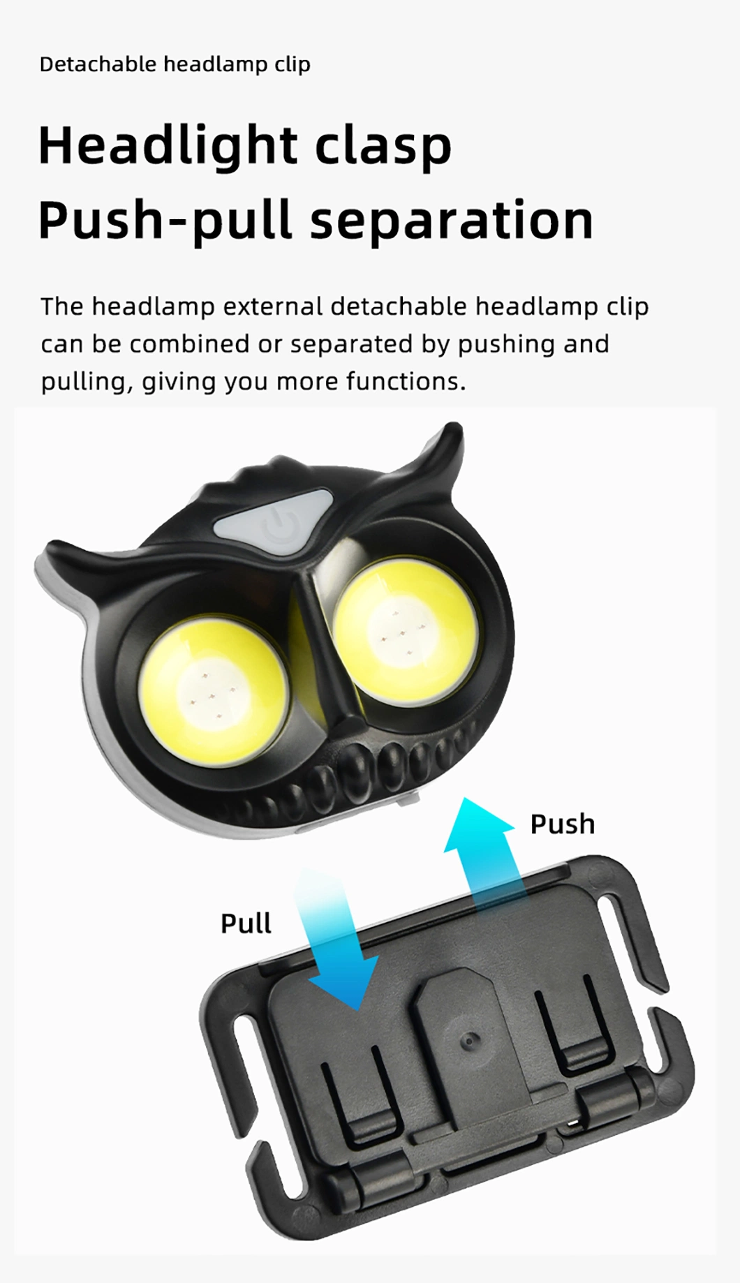 Jp Hot Portable Rotating Hunting Lights Magnet Flashlight Type-C Rechargeable COB LED Headlight Headlamp