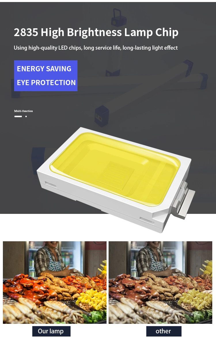 Rechargeable Magnetic Adhesive Back Indoor Bright Camping LED Emergency Light