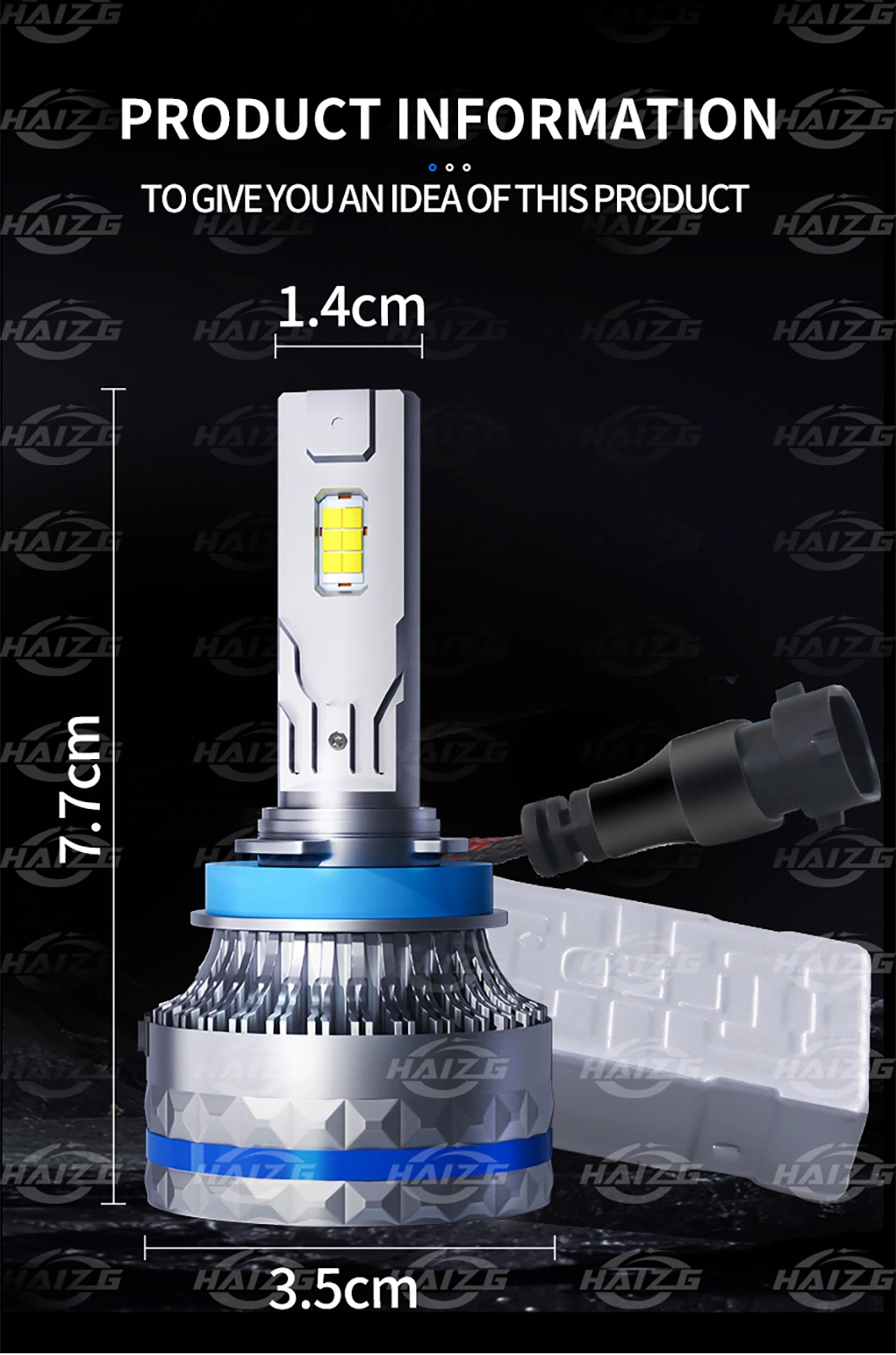 Haizg Newest High Power Model 120W Car LED Headlight H4 H7 LED Light