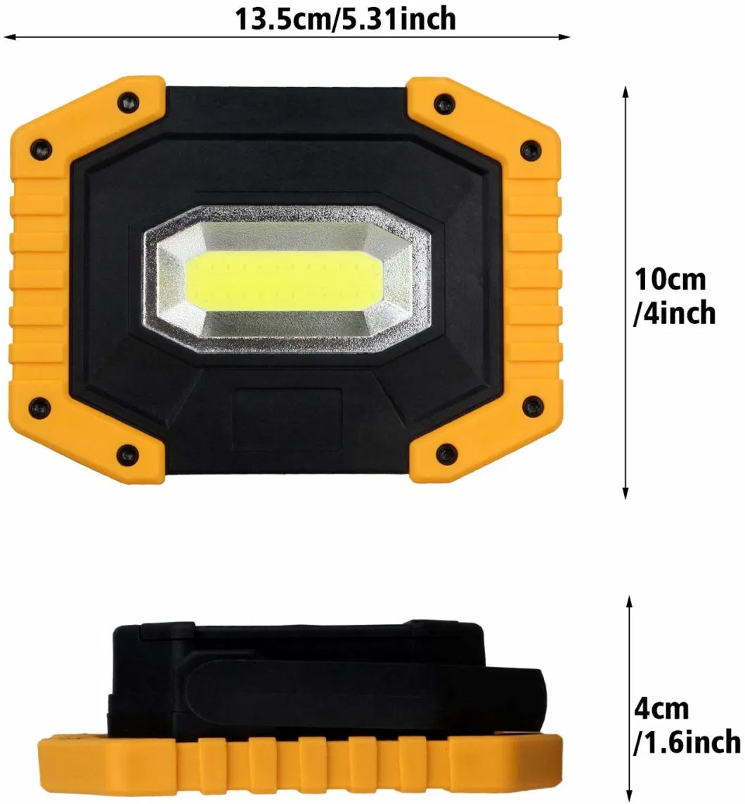 2022 Hot Sale 360 Rotation 2 COB LED Multi-Functional Folding LED Work Light with 3 Modes Light and Hook for Camping Fishing