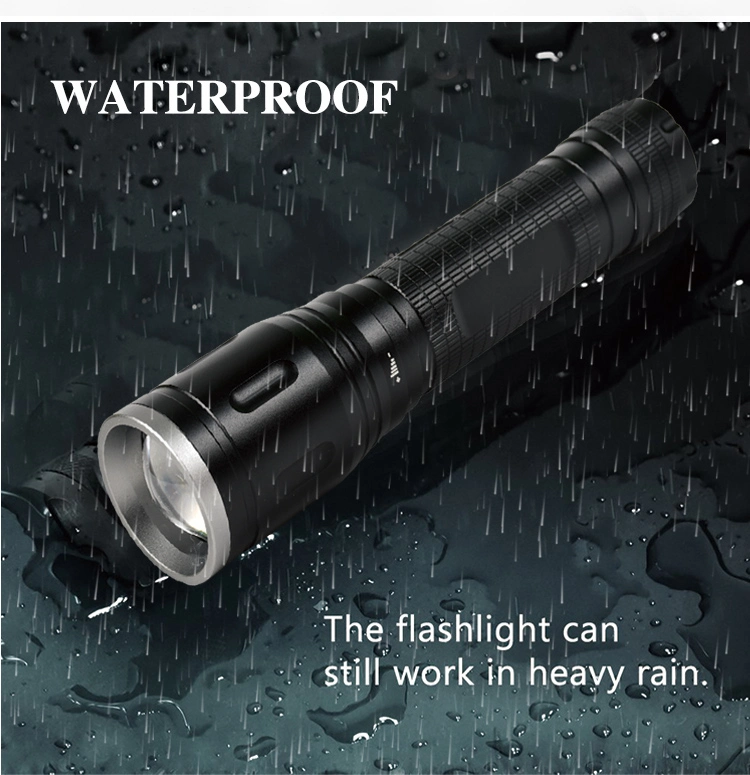 Brightenlux Factory Supply Outdoor Long Range Ipx4 Waterproof Super Power Adjustable LED Torch Light with 5 Modes Torch