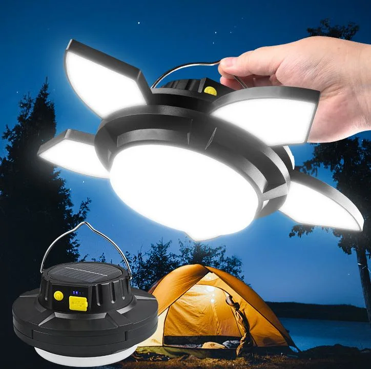 Outdoor 96PCS LED Rechargeable Camping Tent Light with Power Bank Function Portable Mini Folding Design Solar Camping Light