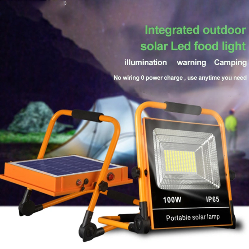 100W Foldable Solar LED Portable Camping Emergency Waterproof IP65 50W Travel Outdoor Light Wyz15141