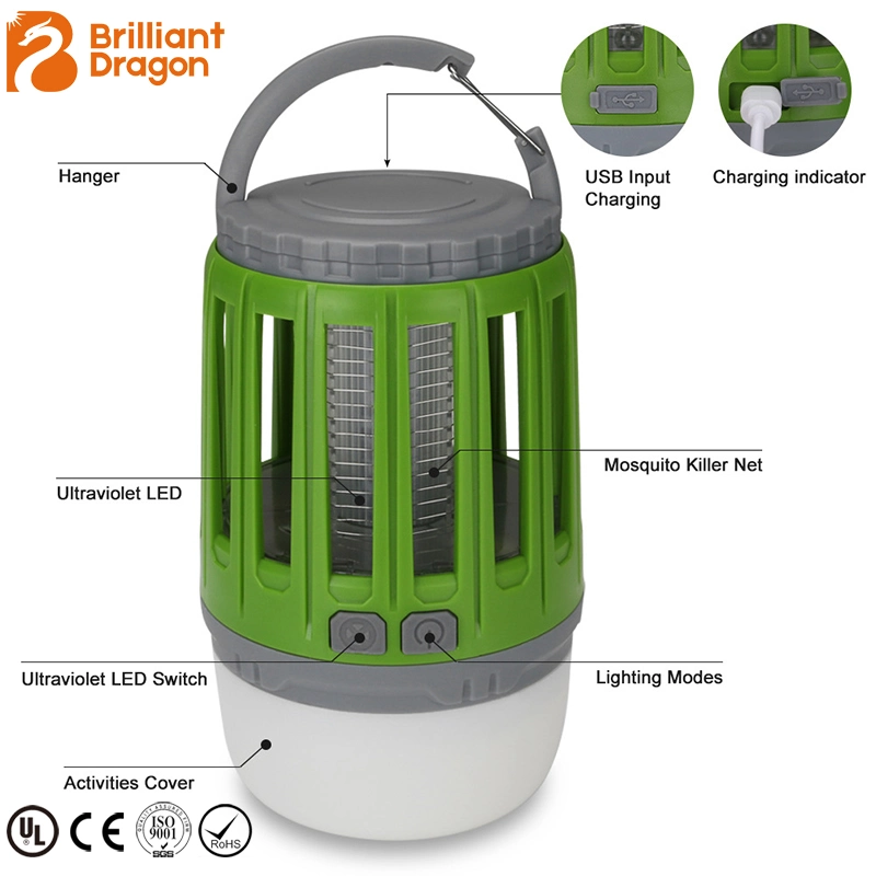 Hot Sale USB Rechargeable LED Camping Lantern Mosquito Killer Outdoor Portable LED Camping Tent Lamp Quality Camping Hiking Light