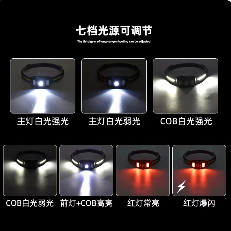 LED Rechargeable Motion Sensor Slicon Headlight