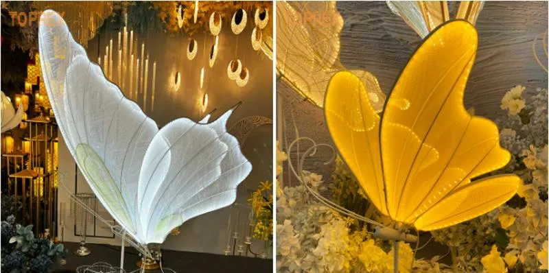 New Wedding Decorations Luminous Butterfly Wings Pendants Wedding Hall Lighting