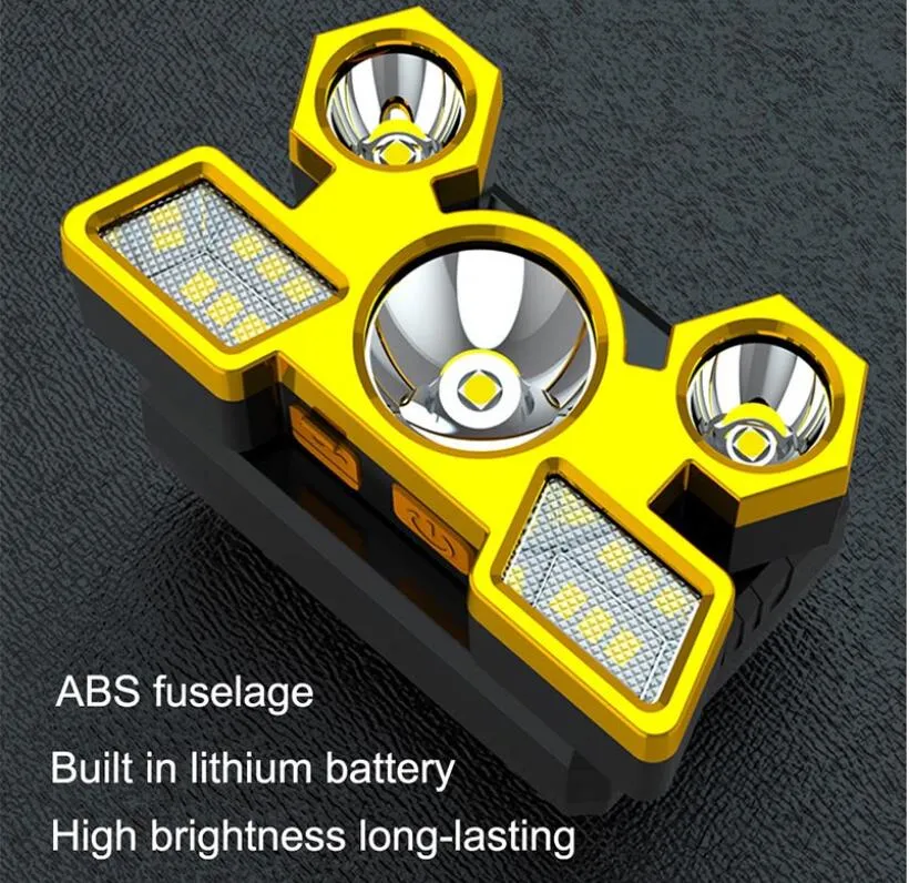 Outdoor Camping 5 LED High Power Waterproof 18650 Rechargeable LED Headlight Headlamp