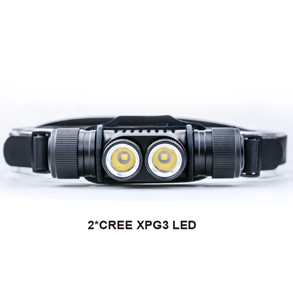 New Double LED Headlamp Mini USB Charging Builit-in Battery Magnet Headlight