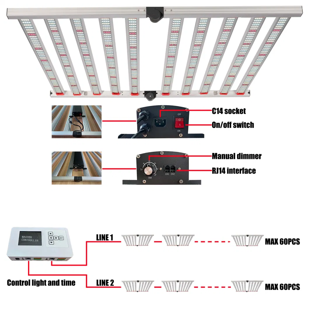 Gip 5W Chips 900W 1000W 12-Band LED Grow Light