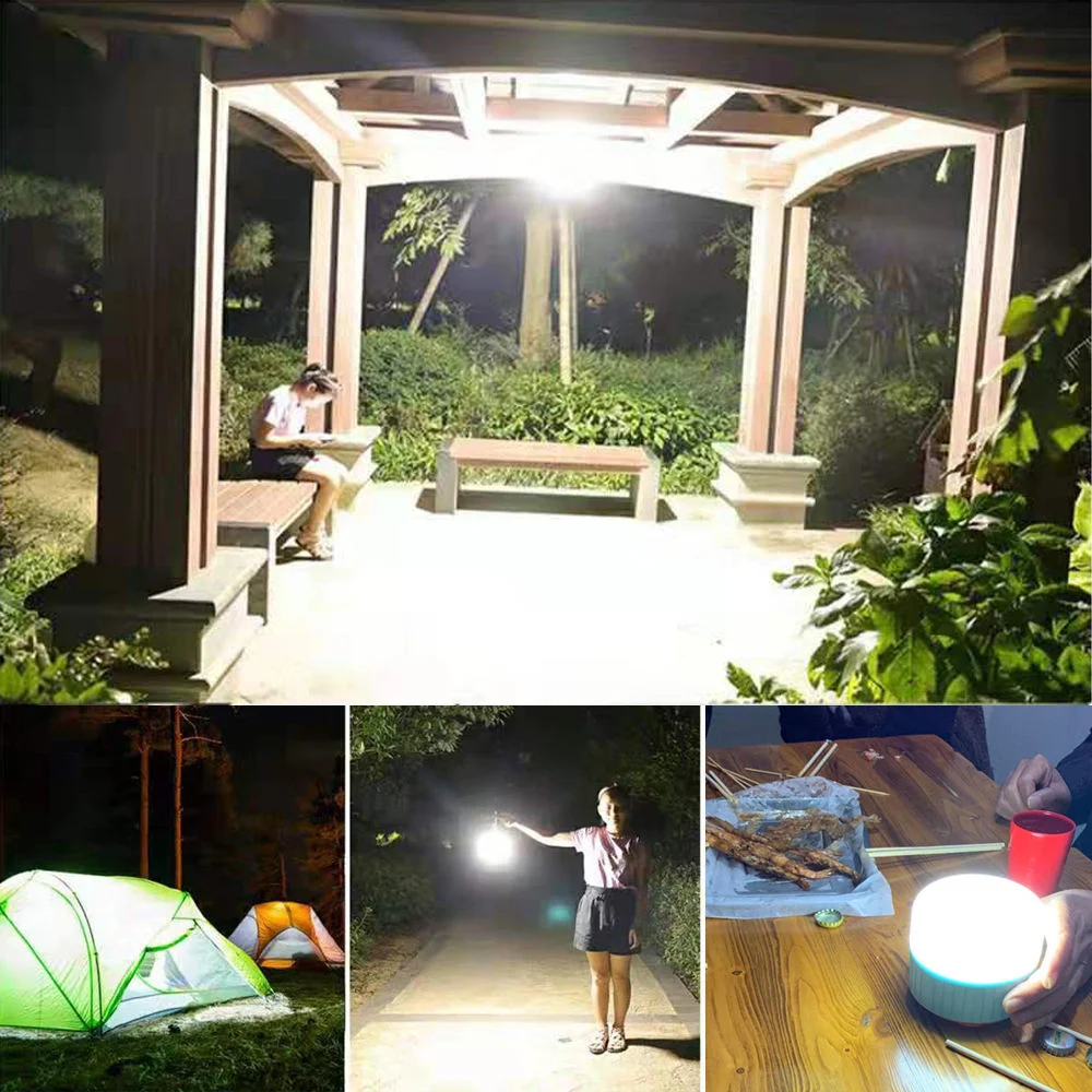Portable LED Camping Outdoor Solaire Rechargeable Multifunction Emergency LED Solar Camping Lamp Light