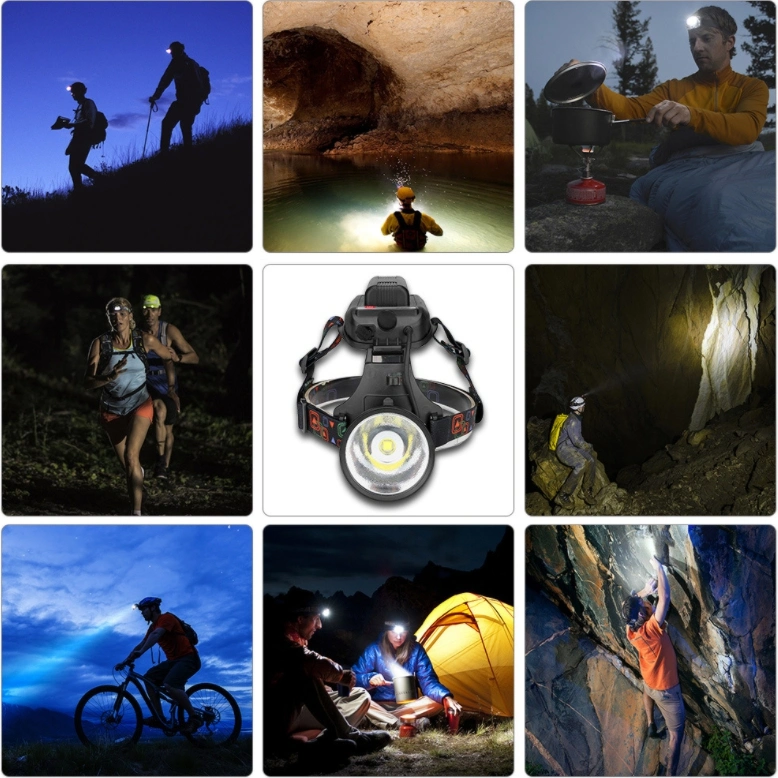 LED Headlamp, High Power Waterproof Rechargeable Headlight P70 Flashlight 8000mAh 2000 Lumen for Working, Camping, Hiking, Fishing, Hunting