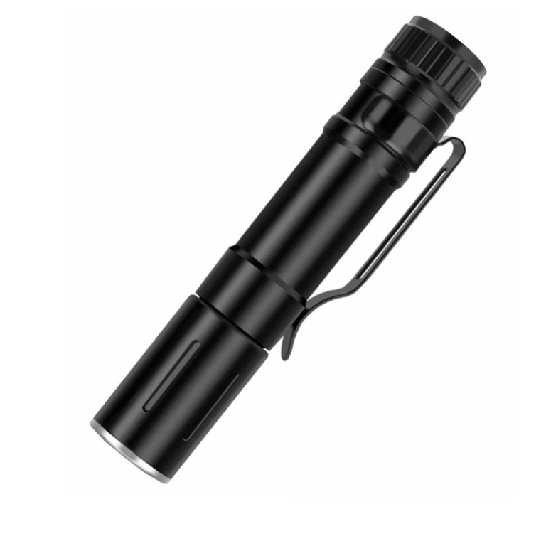 Camping Waterproof Ipx5torch Lamp LED Pen Flashlight Zooming Adjustable 1AAA Battery Torch Light with Clip for Inspection Repair LED Flashlight with 3 Modes