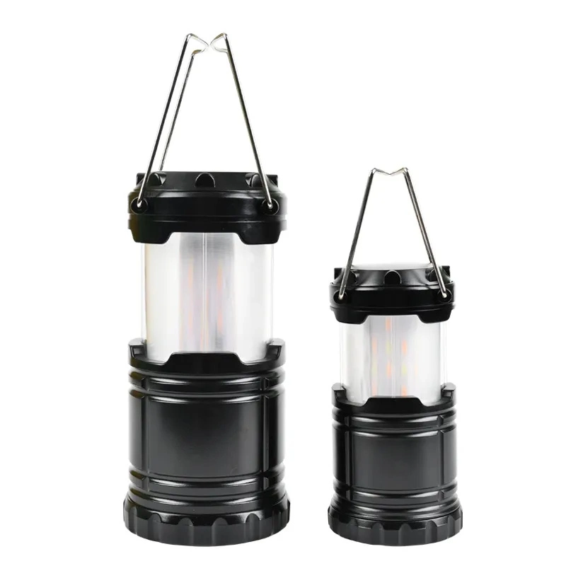 Outdoor 2 in 1waterproof Hanging LED Flame Light 2 Size 3*AA Battery Emergency Camping Light