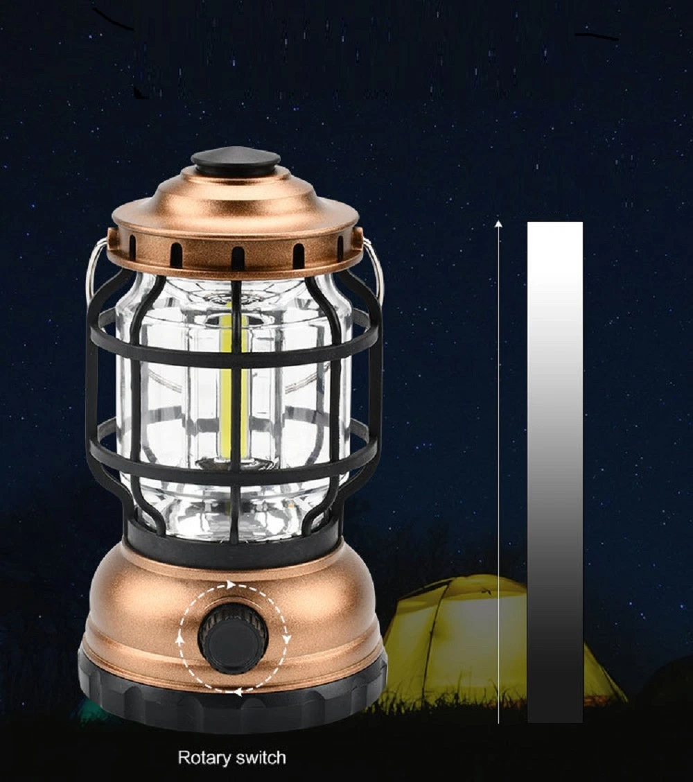 Camping Lamp LED Solar Barn Lantern USB Rechargeable Retro Classic Lamp Home Emergency Hand Light Ci18443