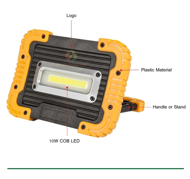 Brightenlux 600 Lumen Waterproof 180 Rotation Folding COB LED Portable Work Light for Reading Camping