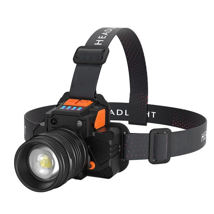 Helius USB Charging Smart Sensor T50 Head-Mounted Zoom LED Flashlight