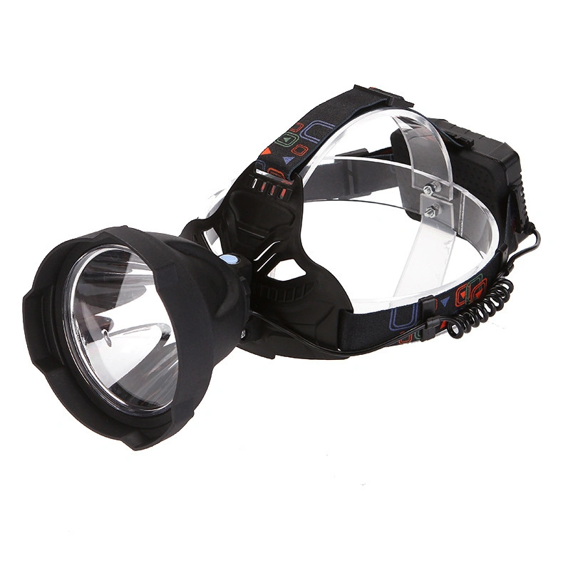 10W Powerful T6 CREE LED Headlamp with Base Warning Flashing for Outdoor Adjustable Headband Emergency Inspection 4 Modes Rechargeable Headlight