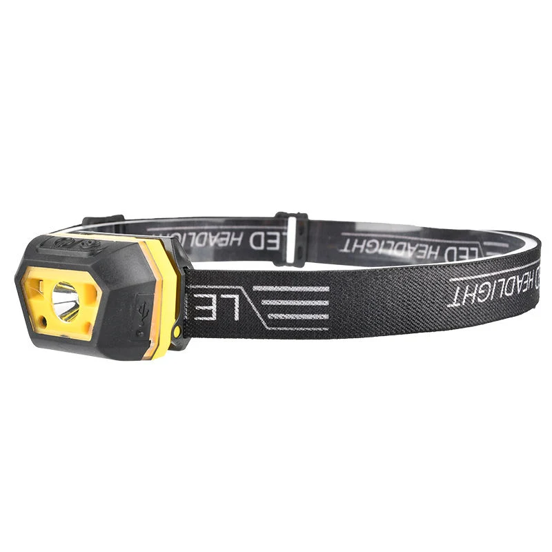 Glodmore2 Fancy Design Adjustable Belt USB Rechargeable Battery LED Headlamp Headlight with 4 Modes Light for Emergency