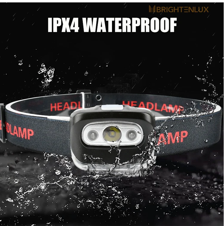 Brightenlux Factory Supply Lightweight Headlamp 3*AAA Dry Battery Multi-Functional Waterproof Tactical LED Headlamp Headlight