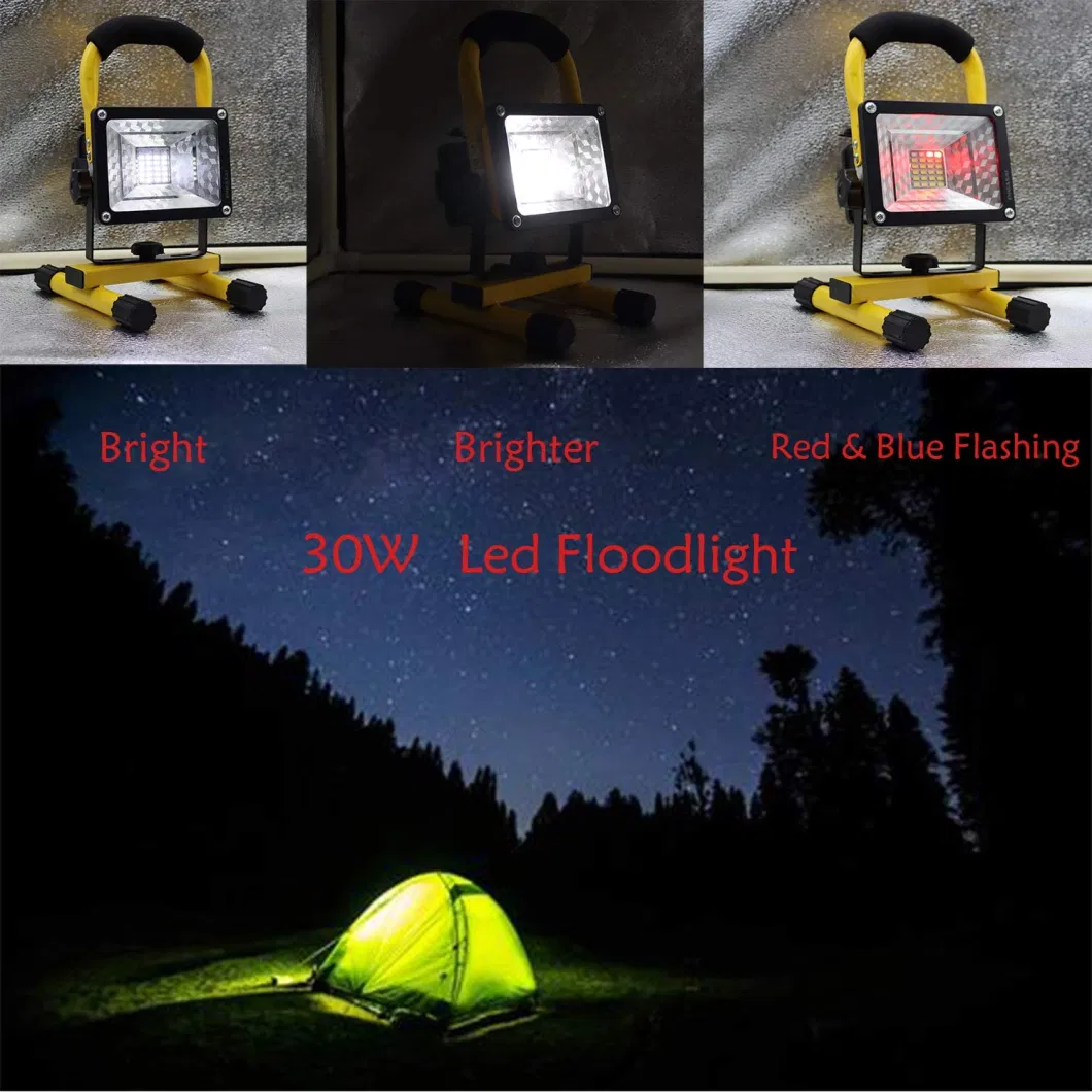 LED Work Lights Rechargeable, LED Floodlight Emergency Work Job Site Lights Waterproof Portable Floodlight for Outdoor Activities, Construction, Camping