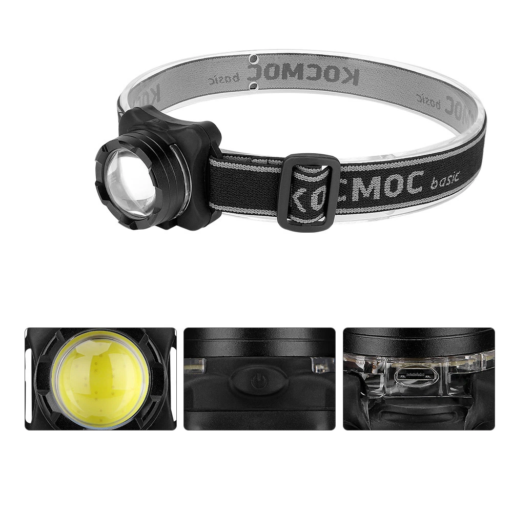 USB Rechargeable Head Flashlight Camping Torch Waterproof Mining Headlamp