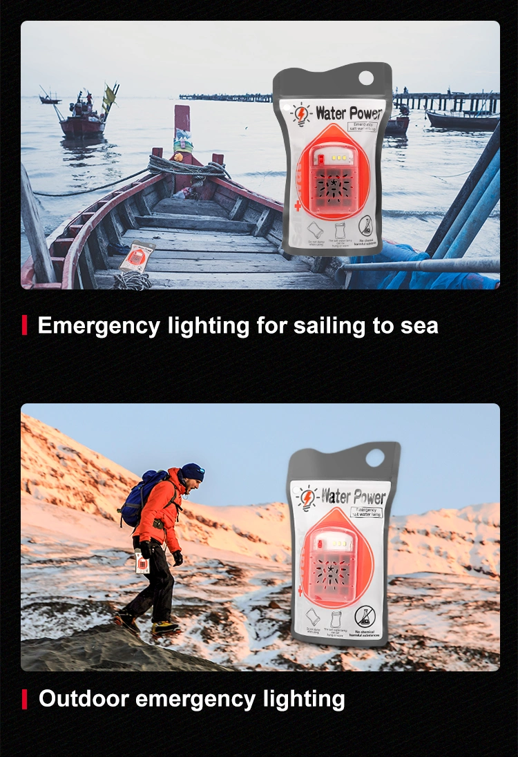 LED Brine Camping Light Outdoor Portable Travel Emergency Salt Water Light