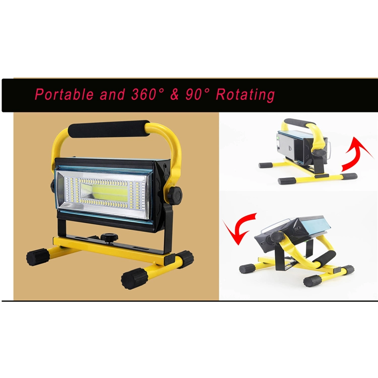 Portable USB Camping Outdoor Lighting LED Construction Spotlight Rechargeable Work Light