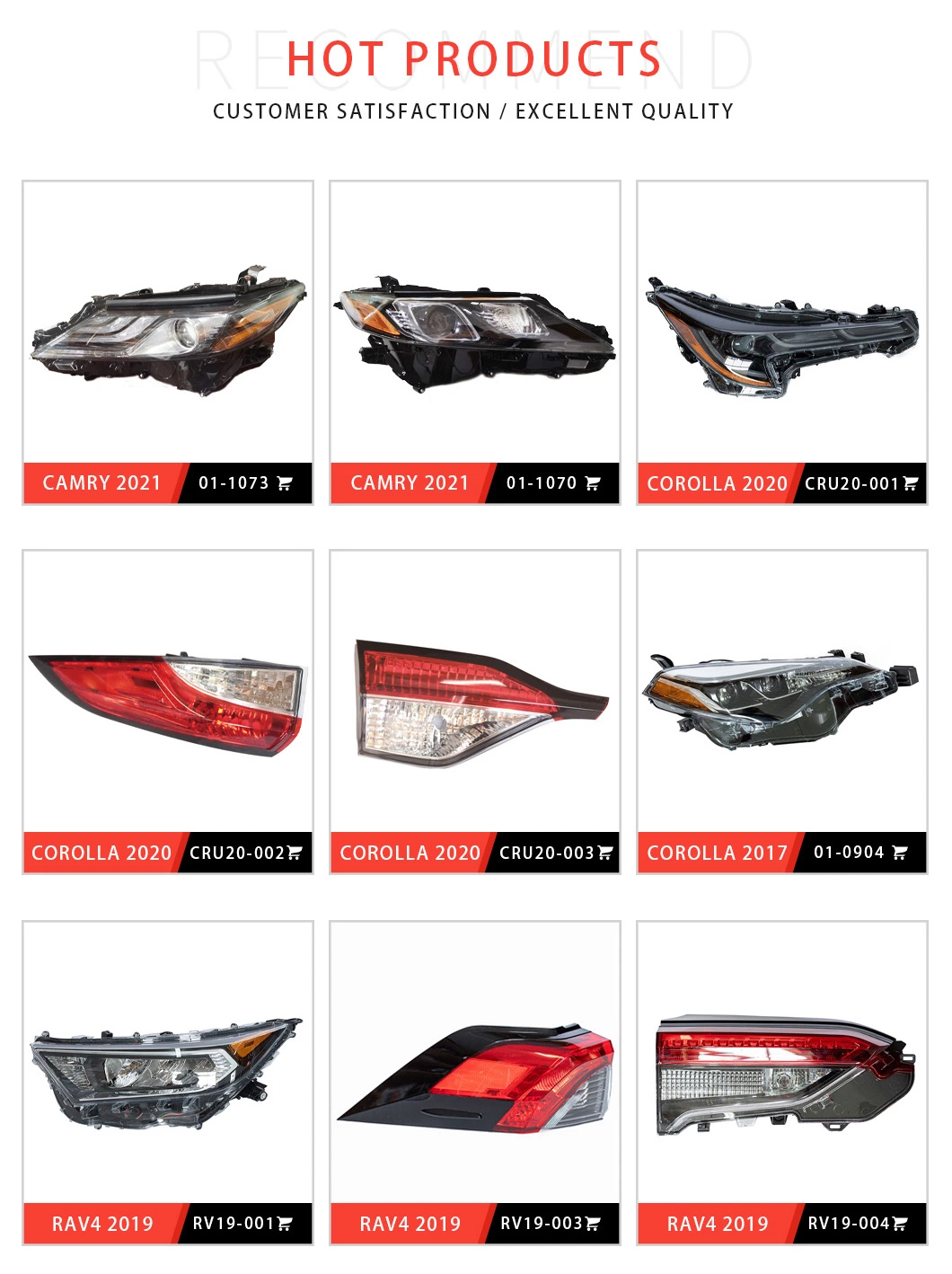 Original Factory Wholesale Car Accessories/Body Kit Front Lamp Auto LED Headlight for Corolla 2017 USA Se