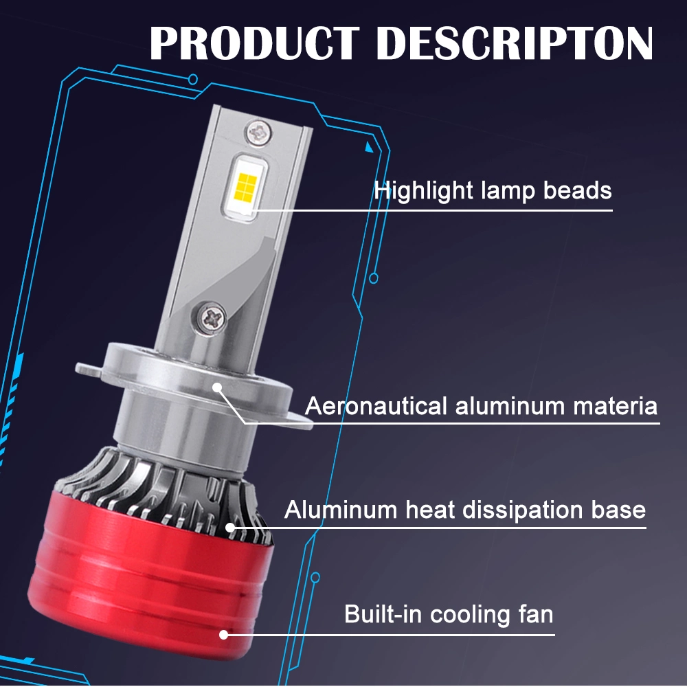 Powerful Super Bright LED Bulb LED Headlight H7 Auto Lamp Car Automobiles LED Head Lamp 12V 24V 6500K