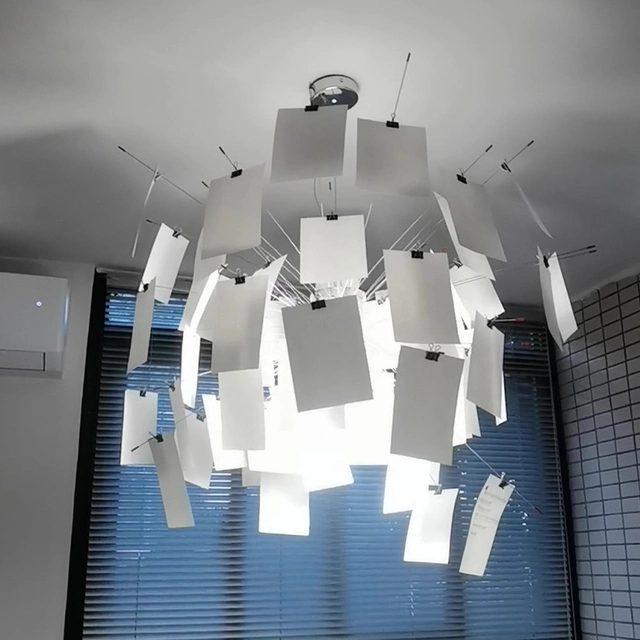 Paper Chandelier Replica Designer Light Living Room Dining Room Zettel Chandelier (WH-MI-381)