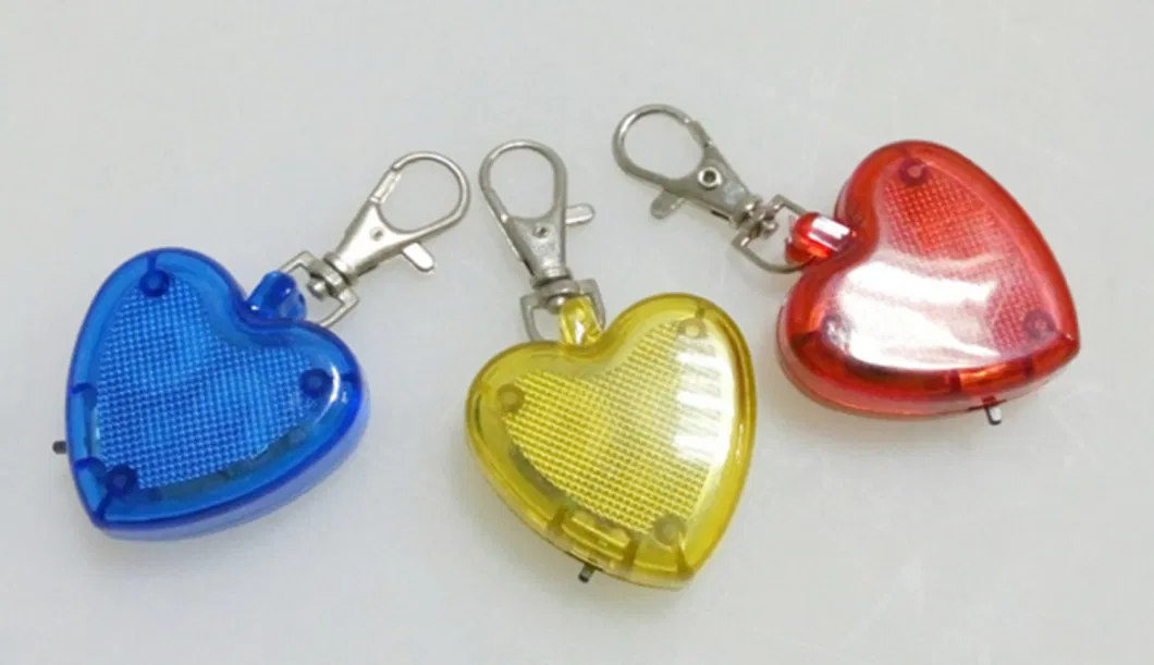 LED Heart Flash Pet Pendant Safety Tag Heart ID Pendant