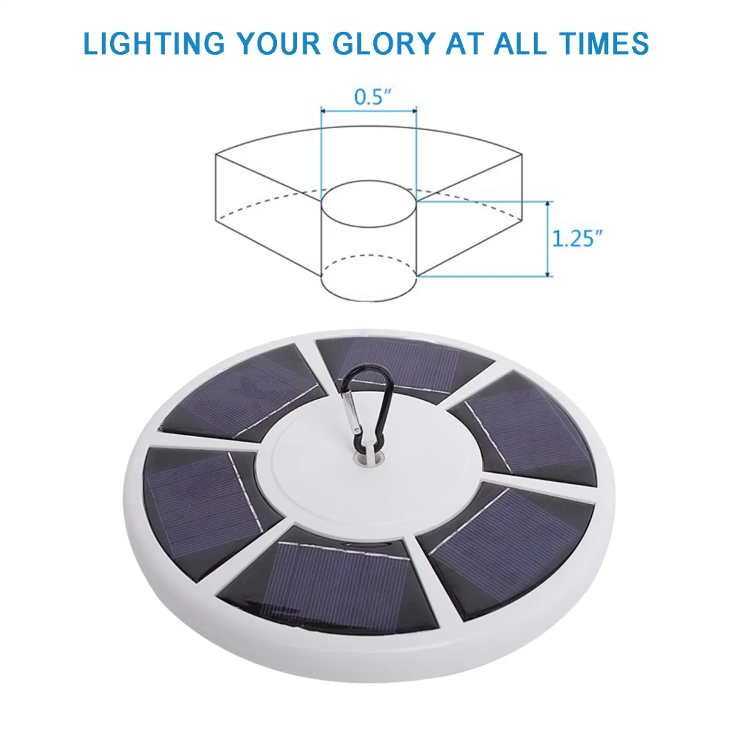 Solar Flagpole Light 26 LED Powered Night Light Lighting Outdoor Camping