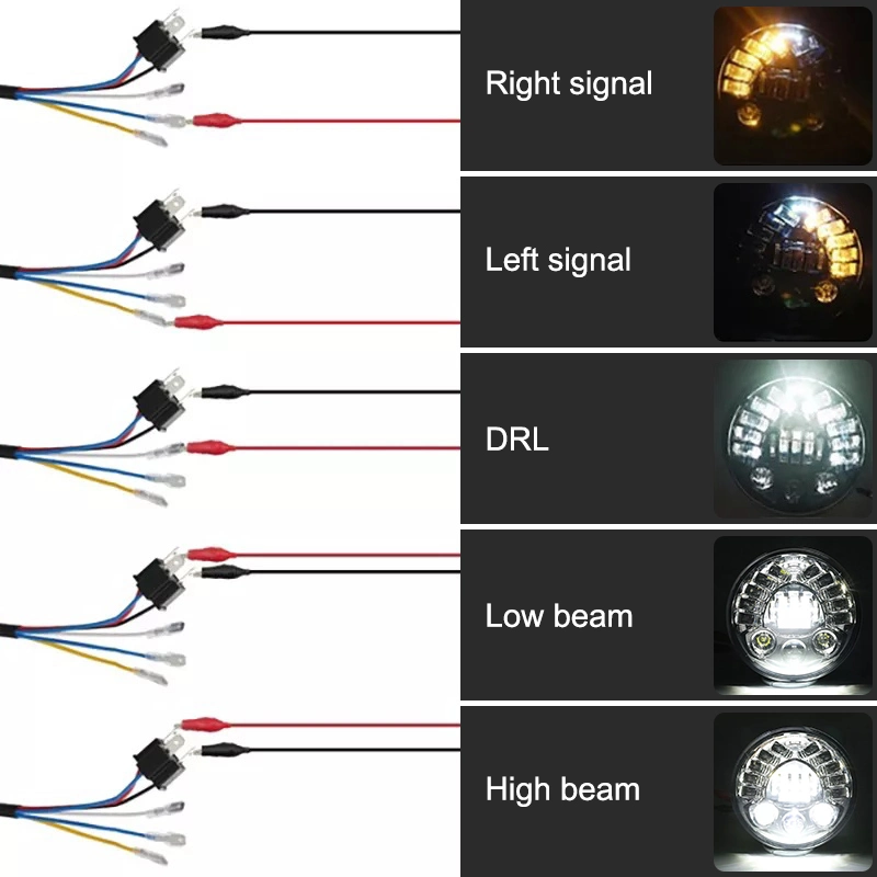 12V/24V LED High/Low Light Truck Strong Illuminating Headlight Poles Protected LED Light off-Road Vehicle Fog Light