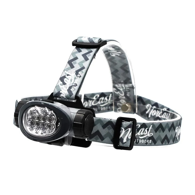 Goldmore9 LED Hiking Camping Headlight with 3 Modes Waterproof Dry Battery Powered Material of ABS
