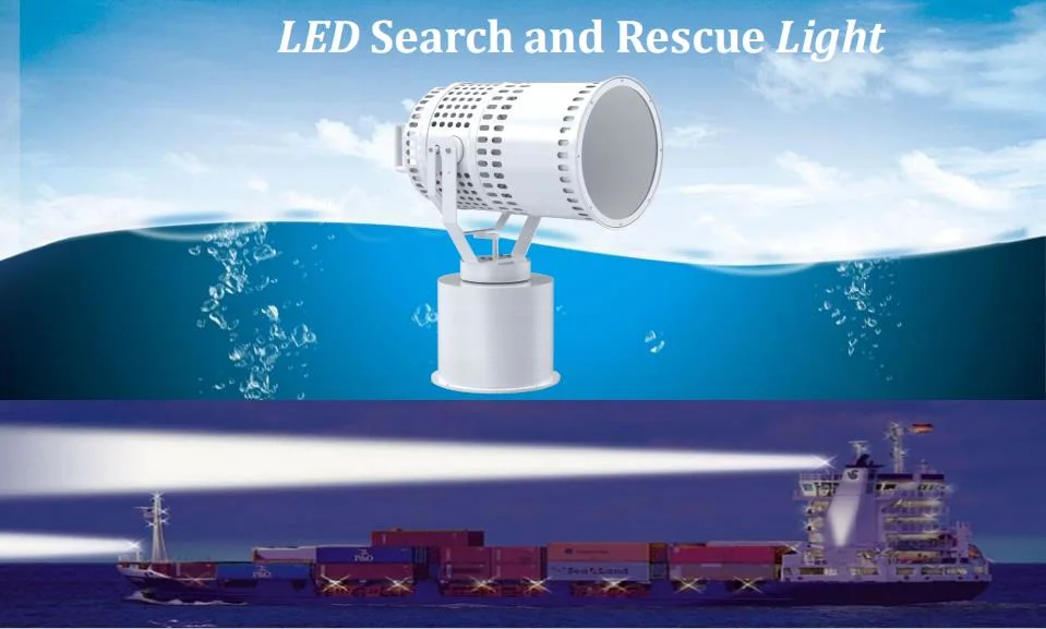 Factory Price IP65 12V 24V DC 220V AC 100W 150W 200W 1000m 1km Marine Offshore Search Spot Rescue Light for Boat Fishing Boat Cruise Lighthouse Vessel