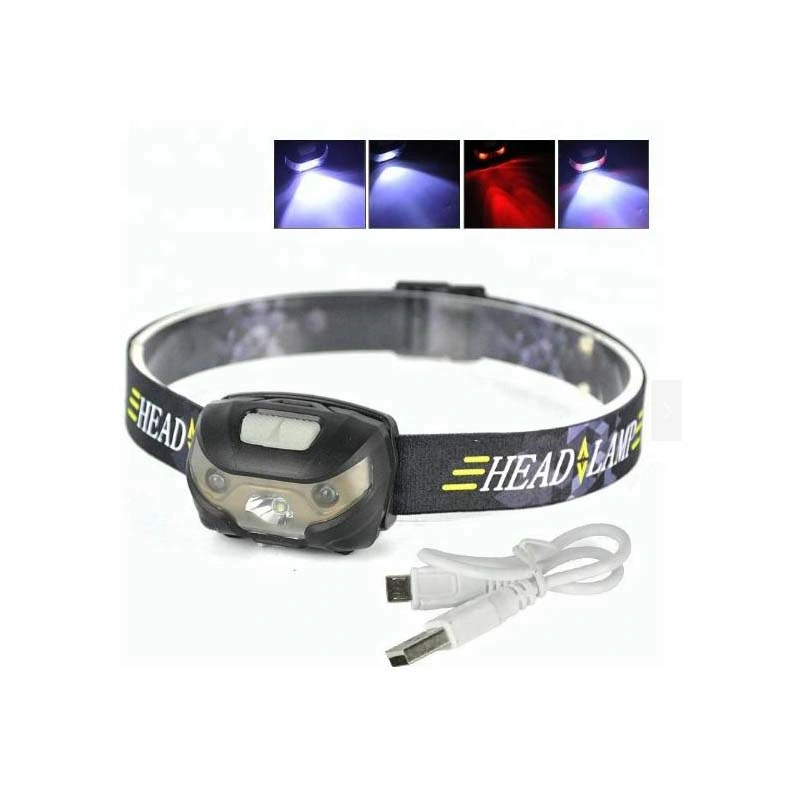 Motion Sensor Waterproof USB Rechargeable LED Headlamp