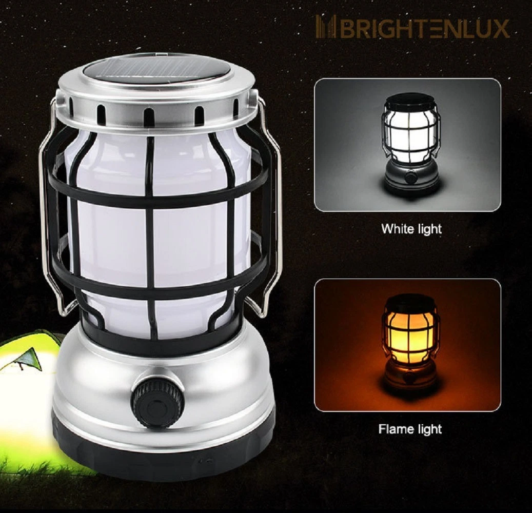 Camping Lamp LED Solar Barn Lantern USB Rechargeable Retro Classic Lamp Home Emergency Hand Light Ci18443