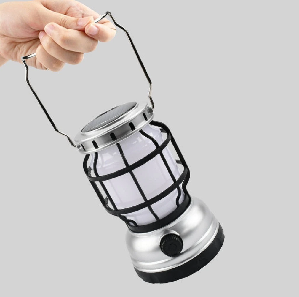 Camping Lamp LED Solar Barn Lantern USB Rechargeable Retro Classic Lamp Home Emergency Hand Light Ci18443