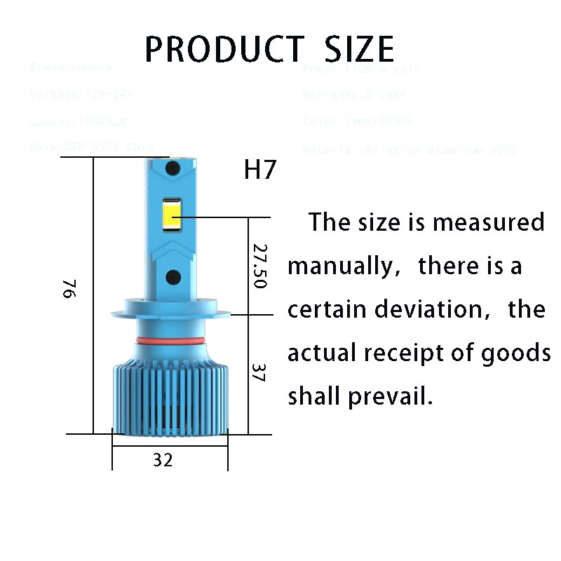 H4 H7 High Brightness 10000lm 6000K Auto Headlight High Power 110W H11 LED Headlight 9005 9006