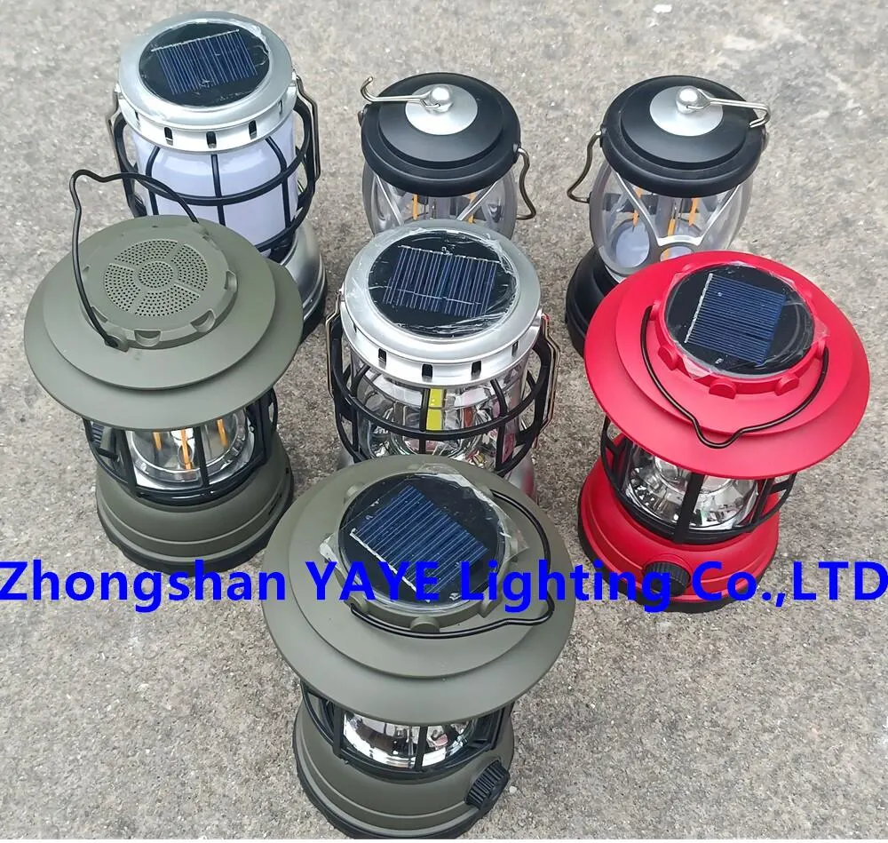 Yaye Hot Sell 20W Dimmable Solar Bluetooth LED Camping Light 1000PCS Stock 2 Years Warranty