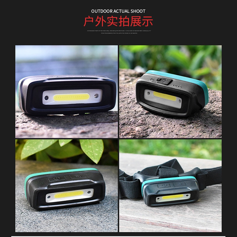 Rechargeable Built Battery LED COB Headlight Motion Sensor Headlamp